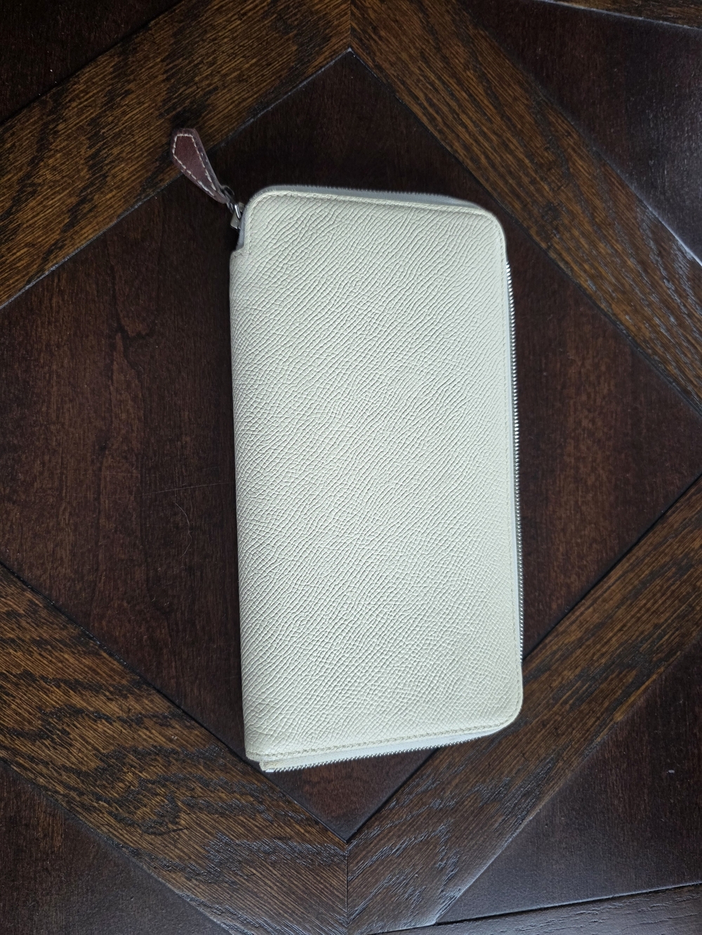 Hermès Azap Silk'In Classique Long Wallet Epsom Leather Ivory 2010
